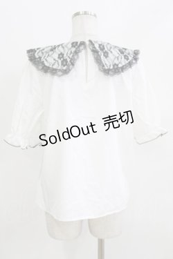 画像3: majoretty / 三角エリビジューブラウス LL 白 H-26-03-13-1052-GO-BL-NS-ZH