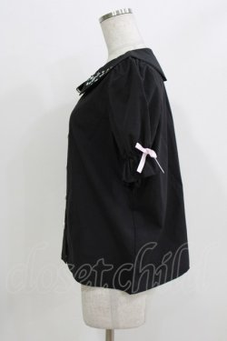 画像2: Lovely Tency / 眞白ありす/音符刺繍ブラウス LL ブラック H-26-03-13-1053-GO-BL-NS-ZH