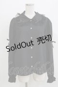 Lovely Tency / 眞白ありす/レースリボンブラウス LL ブラック H-26-03-13-1055-GO-BL-NS-ZH