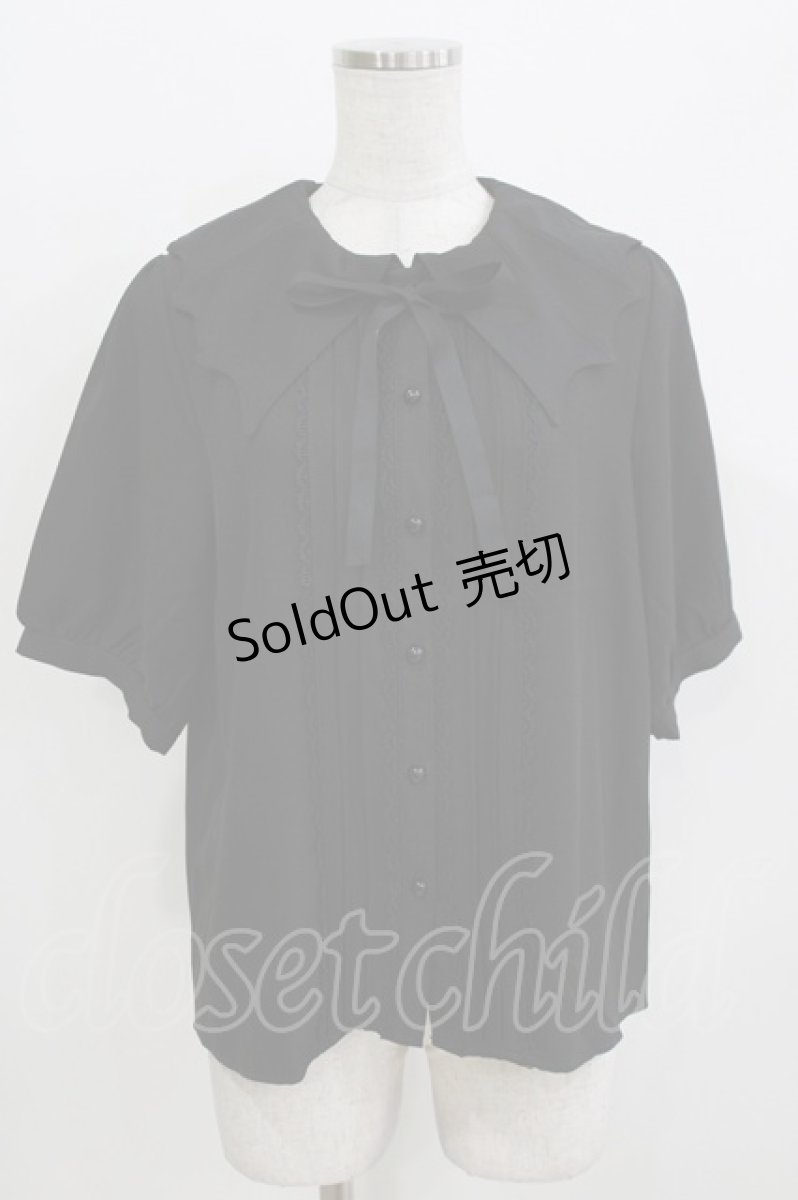 画像1: DearMyLove / デビルモチーフ襟ブラウス L ブラック H-26-03-13-1056-EL-BL-NS-ZH (1)