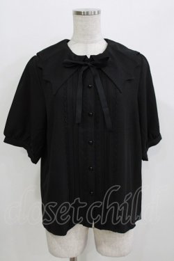 画像1: DearMyLove / デビルモチーフ襟ブラウス L ブラック H-26-03-13-1056-EL-BL-NS-ZH