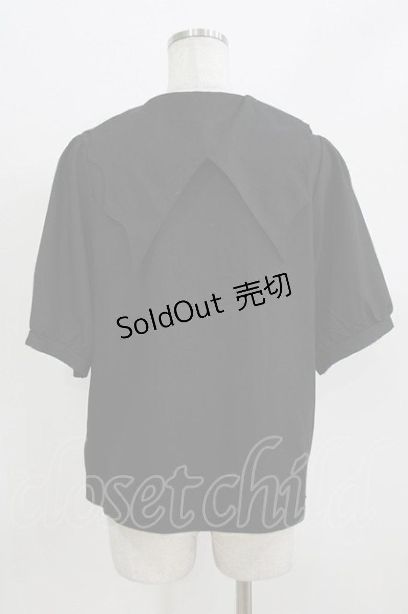 画像3: DearMyLove / デビルモチーフ襟ブラウス L ブラック H-26-03-13-1056-EL-BL-NS-ZH (3)