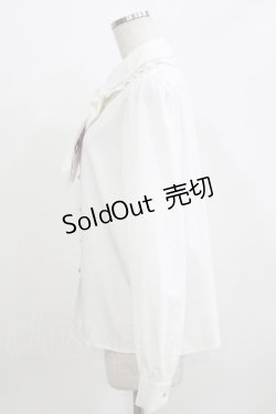 画像2: majoretty / 羽乃ぴふわ/リボンツキブラウス 2L 白 H-26-03-13-1058-GO-BL-NS-ZH