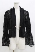 axes femme / ドロストリボン総レースボレロ Free ブラック H-26-03-13-1059-AX-TO-NS-ZH