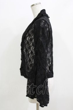 画像2: axes femme / ドロストリボン総レースボレロ Free ブラック H-26-03-13-1059-AX-TO-NS-ZH