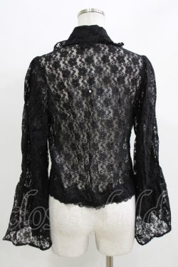 画像3: axes femme / ドロストリボン総レースボレロ Free ブラック H-26-03-13-1059-AX-TO-NS-ZH