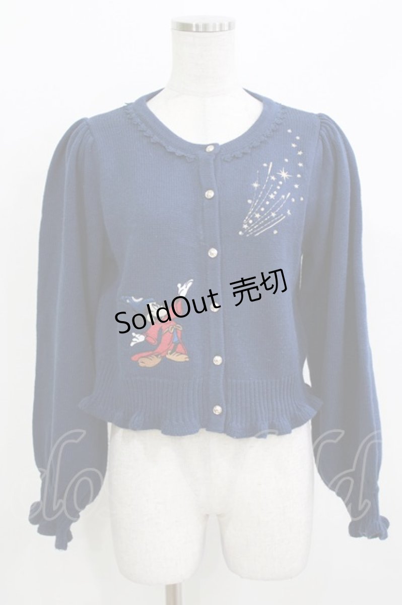 画像1: axes femme kawaii / 【Disney】ファンタジア／ニットカーデ M ネイビー H-26-03-13-1061-AX-TO-NS-ZH (1)