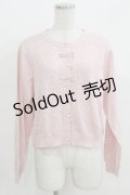 m petit by misako / AM*ハート透かしニットカーディガン LL ピンク H-26-03-13-1062-LO-TO-NS-ZH
