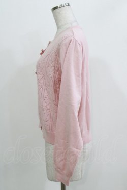 画像2: m petit by misako / AM*ハート透かしニットカーディガン LL ピンク H-26-03-13-1062-LO-TO-NS-ZH