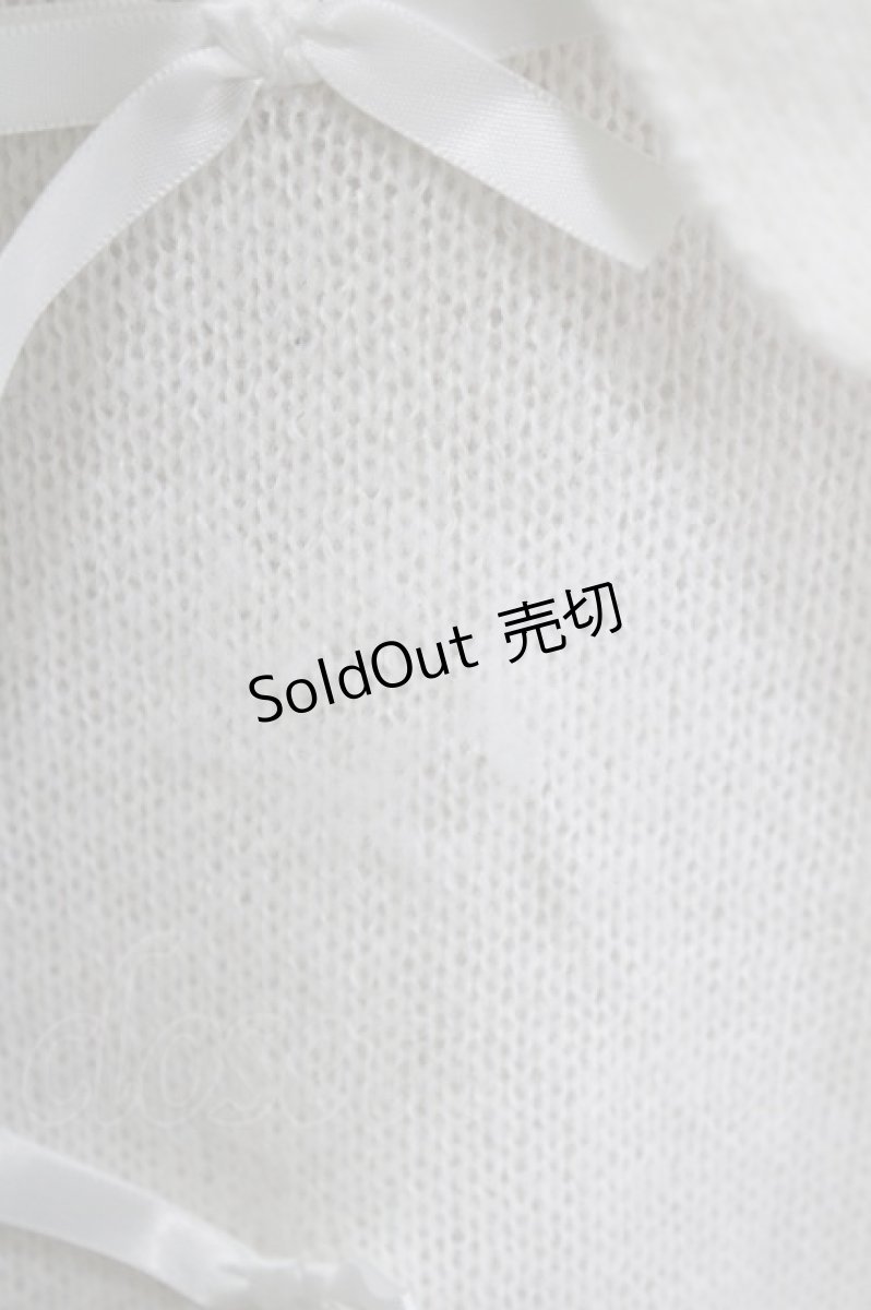 画像4: Lovely Tency / 眞白ありす/ビジューリボンニットプルオーバー LL 白 H-26-03-13-1063-GO-TO-NS-ZH (4)