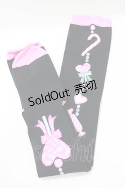 画像1: Angelic Pretty / Candy Ornamentオーバーニー  ブラック H-26-03-13-1067-AP-ZA-NS-ZH