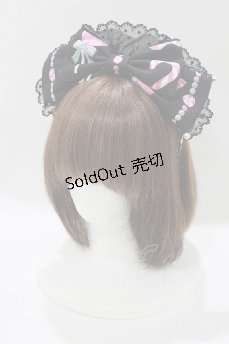 画像1: Angelic Pretty / Candy Ornamentカチューシャ  ブラック H-26-03-13-1068-AP-AC-NS-ZH (1)