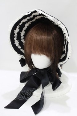 画像1: Innocent World / ローズレースボンネット (カツラギ)  ブラック H-26-03-13-1076-IW-AC-NS-ZH