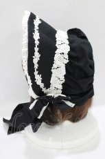 画像2: Innocent World / ローズレースボンネット (カツラギ)  ブラック H-26-03-13-1076-IW-AC-NS-ZH (2)