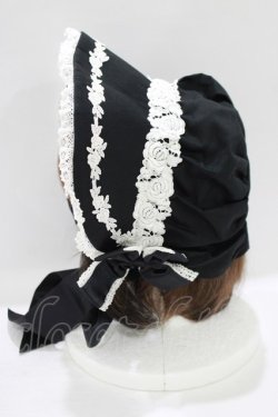画像2: Innocent World / ローズレースボンネット (カツラギ)  ブラック H-26-03-13-1076-IW-AC-NS-ZH