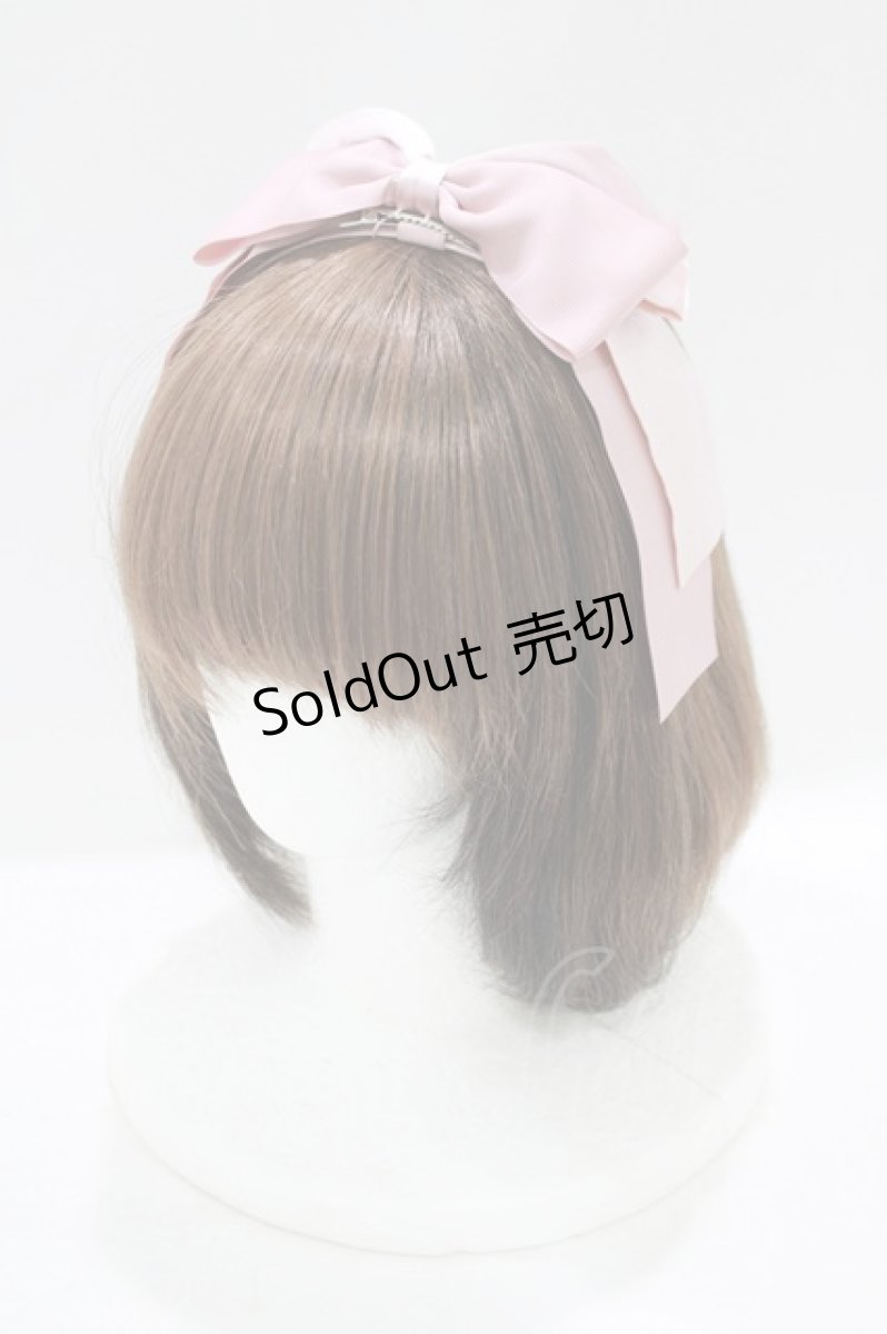 画像1: Maria pipi / グログランリボンカチューシャ  ピンク H-26-03-13-1079-EL-AC-NS-ZH (1)