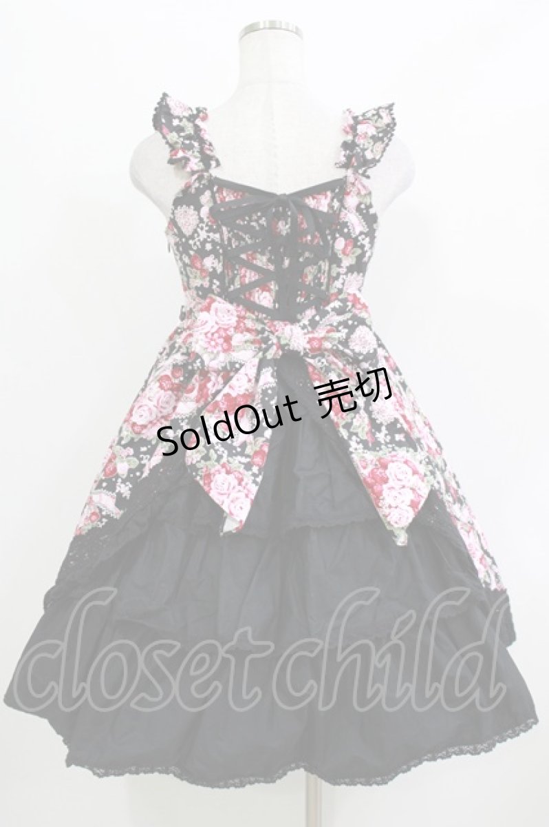 画像3: BABY,THE STARS SHINE BRIGHT / シュガーブーケ〜永遠の乙女の憧れ〜柄ジャンパースカートII Free ブラック H-26-03-13-1009-BA-OP-NS-ZH (3)