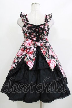 画像3: BABY,THE STARS SHINE BRIGHT / シュガーブーケ〜永遠の乙女の憧れ〜柄ジャンパースカートII Free ブラック H-26-03-13-1009-BA-OP-NS-ZH