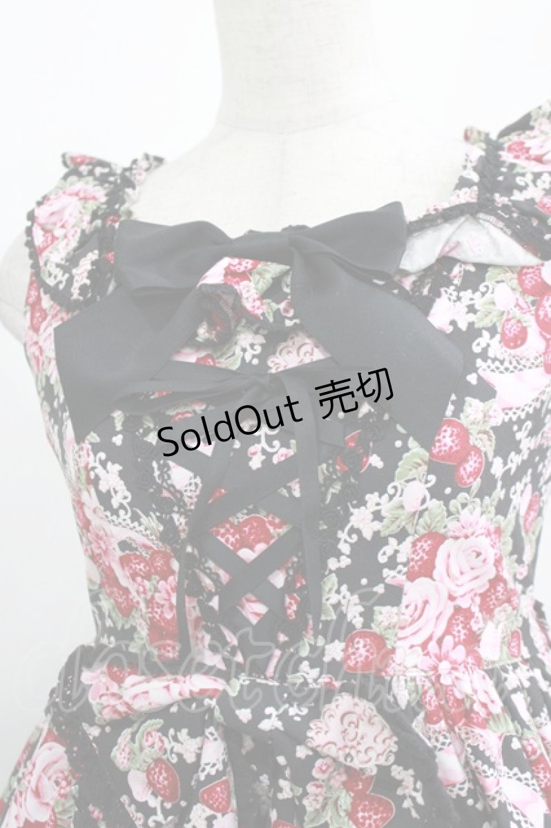 画像4: BABY,THE STARS SHINE BRIGHT / シュガーブーケ〜永遠の乙女の憧れ〜柄ジャンパースカートII Free ブラック H-26-03-13-1009-BA-OP-NS-ZH (4)