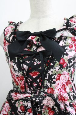 画像4: BABY,THE STARS SHINE BRIGHT / シュガーブーケ〜永遠の乙女の憧れ〜柄ジャンパースカートII Free ブラック H-26-03-13-1009-BA-OP-NS-ZH