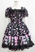 Angelic Pretty / Candy Ornamentワンピース Free ブラック H-26-03-13-1010-AP-OP-NS-ZH