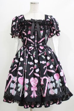 画像1: Angelic Pretty / Candy Ornamentワンピース Free ブラック H-26-03-13-1010-AP-OP-NS-ZH