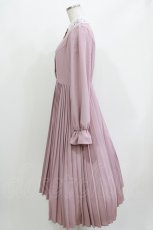 画像2: m petit by misako / AM*レースエリプリーツワンピース S ピンク H-26-03-13-1015-LO-OP-NS-ZH (2)