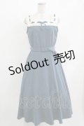 an another angelus / はしごリボン使いスクエアネックワンピース Free BLUE H-26-03-13-1016-CA-OP-NS-ZH