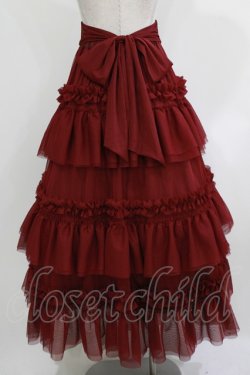 画像3: Amavel / ウエストコルセット風チュールロングスカート M ワイン H-26-03-13-1017-CA-SK-NS-ZH