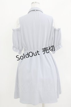画像3: majoretty / レース切替リボンワンピース L ブル‐ H-26-03-13-1020-GO-OP-NS-ZH