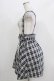 画像2: Lovely Tency / 眞白ありす/サス付きチェックスカート L ブラック H-26-03-13-1024-GO-SK-NS-ZH (2)