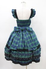 画像2: Chalmiere / タータンチェックジャンパースカート M グリーン H-26-03-14-027-0-OP-NS-ZH (2)