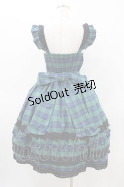 画像2: Chalmiere / タータンチェックジャンパースカート M グリーン H-26-03-14-027-0-OP-NS-ZH