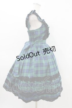 画像3: Chalmiere / タータンチェックジャンパースカート M グリーン H-26-03-14-027-0-OP-NS-ZH