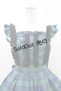 画像4: Chalmiere / タータンチェックジャンパースカート M グリーン H-26-03-14-027-0-OP-NS-ZH