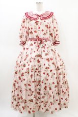 画像1: alcali / alcali × misako aoki/サイベリアンストロベリーワンピース Free ピンク H-26-03-14-033-LO-OP-NS-ZH (1)