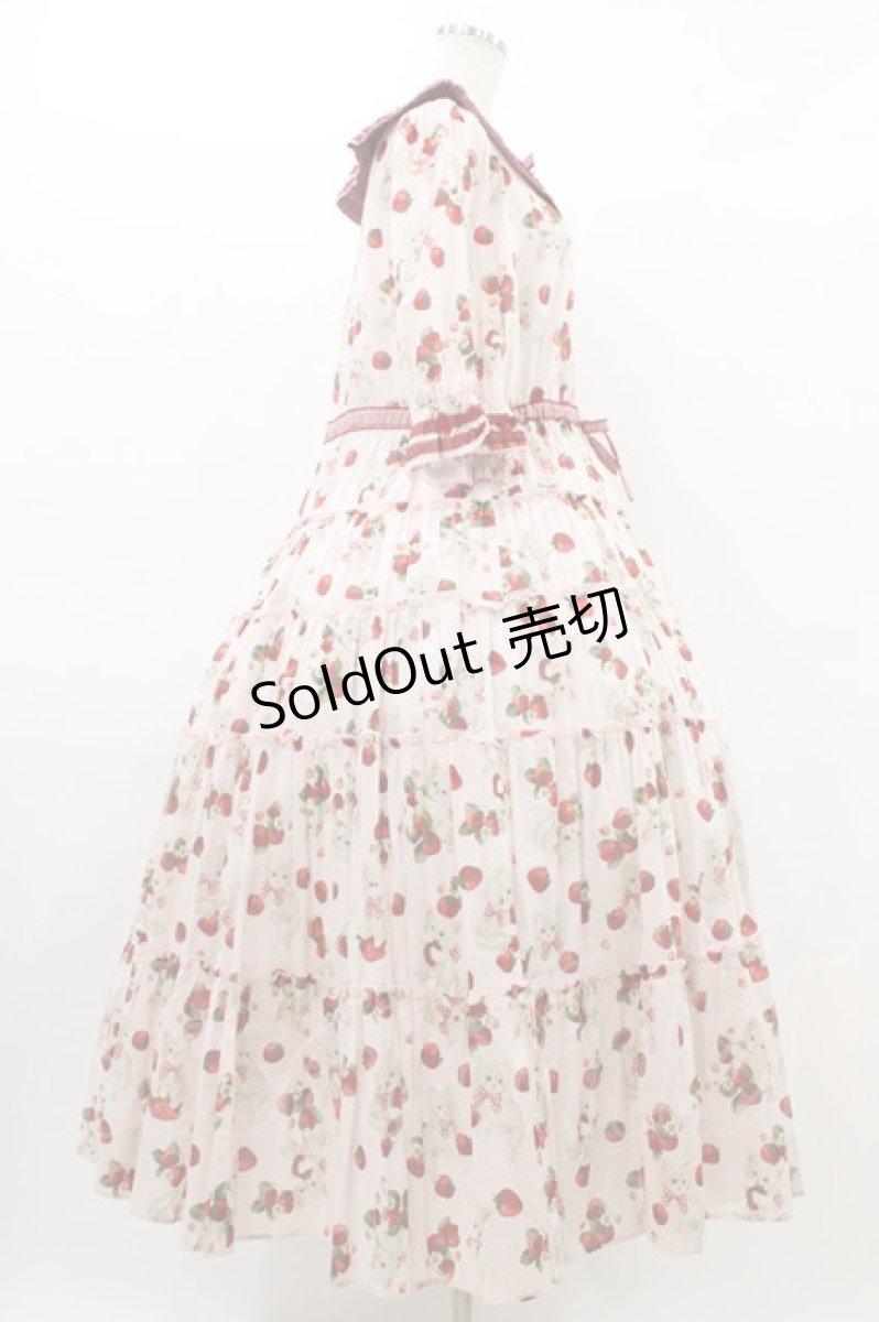 画像3: alcali / alcali × misako aoki/サイベリアンストロベリーワンピース Free ピンク H-26-03-14-033-LO-OP-NS-ZH (3)