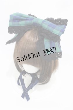 画像1: Chalmiere / タータンチェックマルチリボン  グリーン H-26-03-14-005-0-AC-NS-ZH