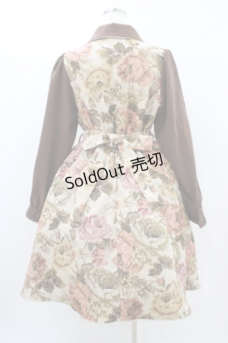 画像2: Kurumi Collaboration / ゴブラン切替ワンピース LL ベージュ H-26-03-14-037-GO-OP-NS-ZH (2)