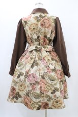 画像2: Kurumi Collaboration / ゴブラン切替ワンピース LL ベージュ H-26-03-14-037-GO-OP-NS-ZH (2)