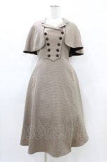 画像1: an another angelus / ケープ付きダブル釦ジャンパースカート Free BEIGE×BR H-26-03-14-038-CA-OP-NS-ZH (1)