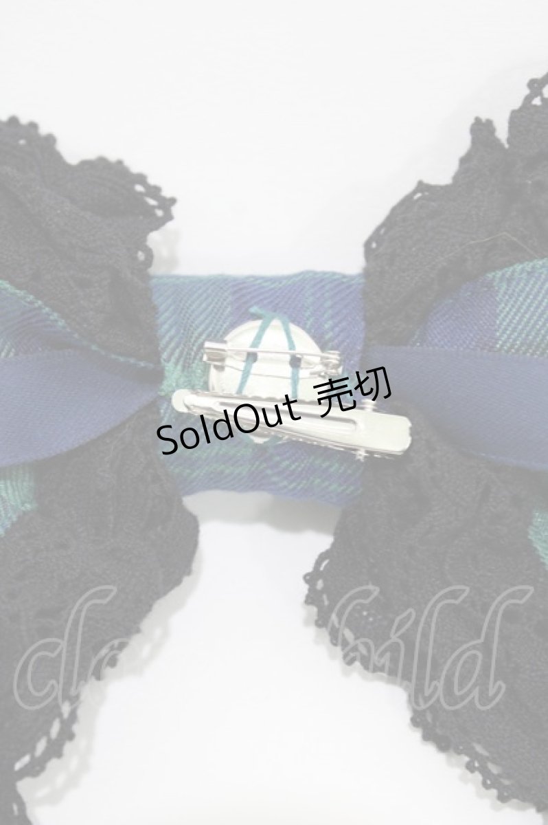 画像3: Chalmiere / タータンチェックマルチリボン  グリーン H-26-03-14-005-0-AC-NS-ZH (3)