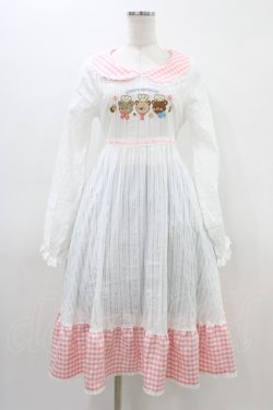 画像1: CHIP CLIP / 五月アイ/ワンピース M 白/ピンク H-26-03-14-042-PU-OP-NS-ZH