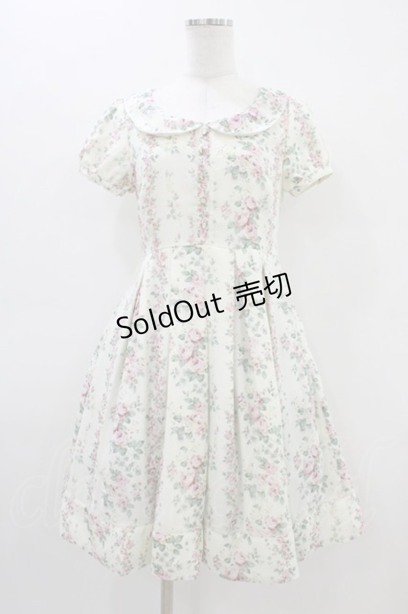 画像1: LODISPOTTO / ブーケストライプワンピース M オフ H-26-03-14-044-LO-OP-NS-ZH (1)