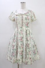 画像1: LODISPOTTO / ブーケストライプワンピース M オフ H-26-03-14-044-LO-OP-NS-ZH (1)