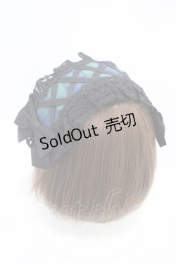 画像2: Chalmiere / タータンチェックヘッドドレス  グリーン H-26-03-14-006-0-AC-NS-ZH