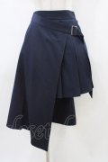 axes femme POETIQUE / ラップデザインプリーツスカート M ネイビー H-26-03-14-049-AX-BL-NS-ZH