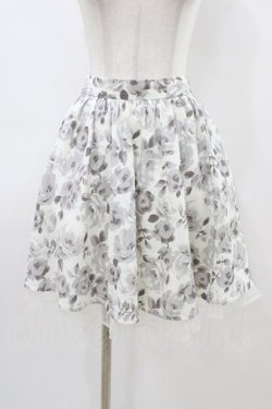 画像1: Ank Rouge / オーガンジーフリルスカート M オフ/グレー H-26-03-14-050-CA-SK-NS-ZH