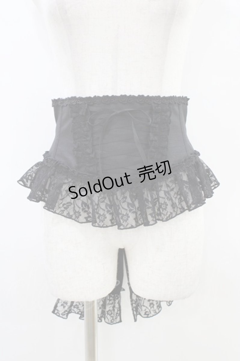 画像1: Enchantlic Enchantilly / ローズレースリボンコルセット Free ブラック H-26-03-14-051-LO-SK-NS-ZH (1)