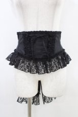 画像1: Enchantlic Enchantilly / ローズレースリボンコルセット Free ブラック H-26-03-14-051-LO-SK-NS-ZH (1)